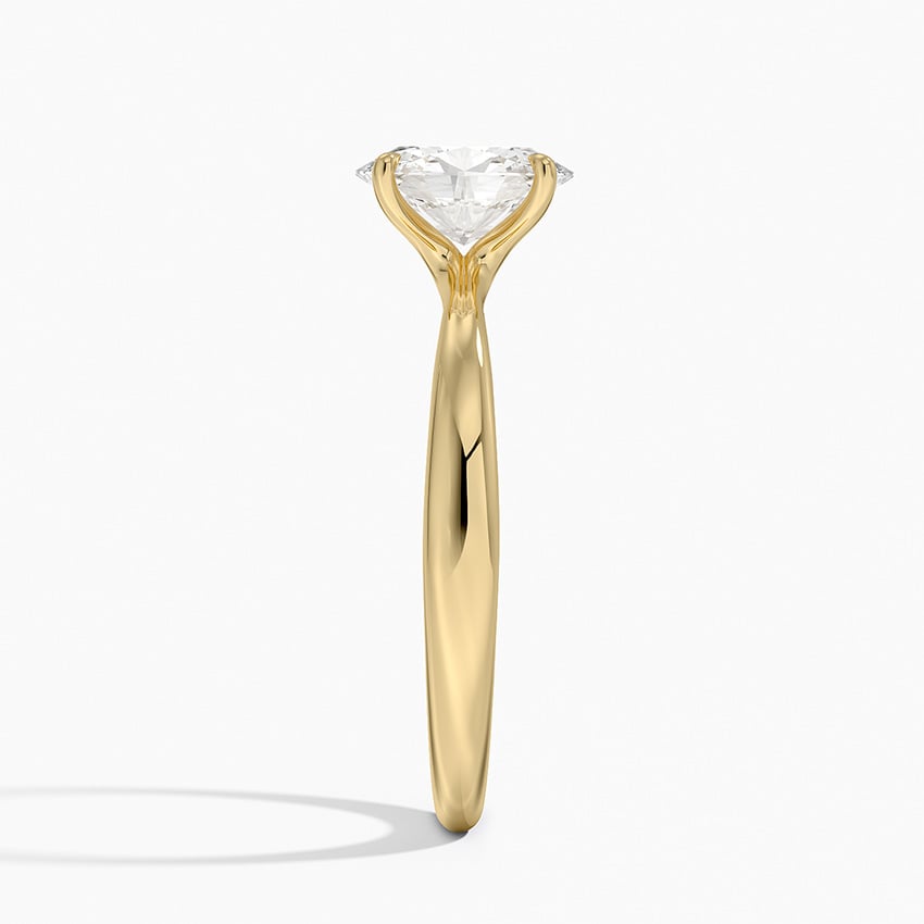 Freesia 2.7mm Solitaire Ring Yellow Gold 18k Oval Engagement Ring