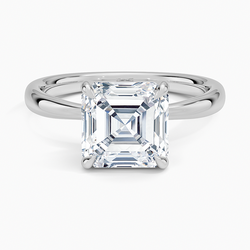 Freesia 2.7mm Solitaire Ring Platinum Asscher Engagement Ring