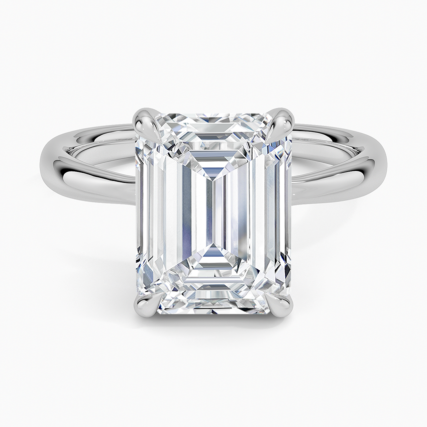 Freesia 2.7mm Solitaire Ring Platinum Emerald Engagement Ring