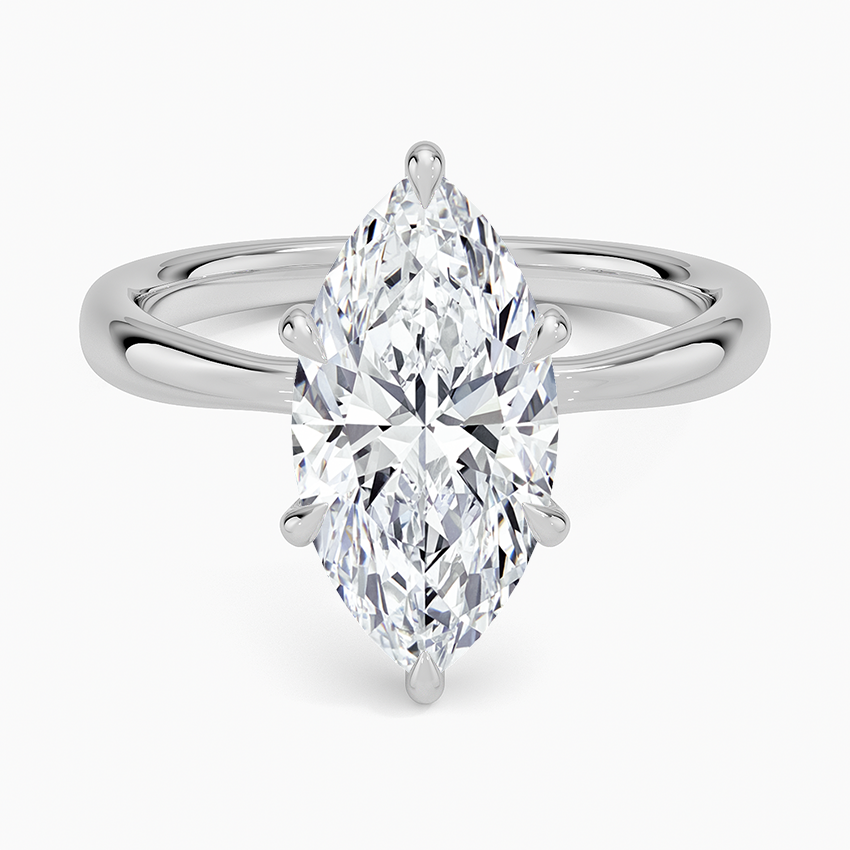 Freesia 2.7mm Solitaire Ring Platinum Marquise Engagement Ring