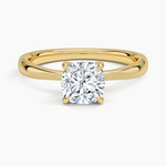 Freesia 2.7mm Solitaire Ring Yellow Gold 18k Cushion Engagement Ring
