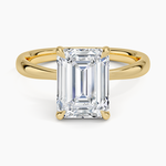 Freesia 2.7mm Solitaire Ring Yellow Gold 18k Emerald Engagement Ring