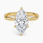 Freesia 2.7mm Solitaire Ring Yellow Gold 18k Marquise Engagement Ring
