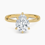 Freesia 2.7mm Solitaire Ring Yellow Gold 18k Pear Engagement Ring