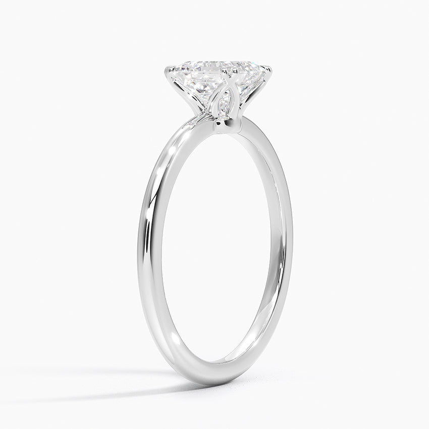 Aveline Solitaire Ring Platinum Asscher Engagement Ring