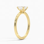 Aveline Solitaire Ring Yellow Gold 18k Asscher Engagement Ring