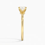 Aveline Solitaire Ring Yellow Gold 18k Cushion Engagement Ring