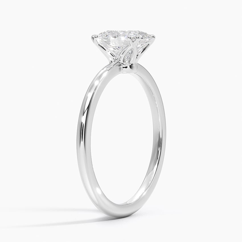 Aveline Solitaire Ring Platinum Oval Engagement Ring