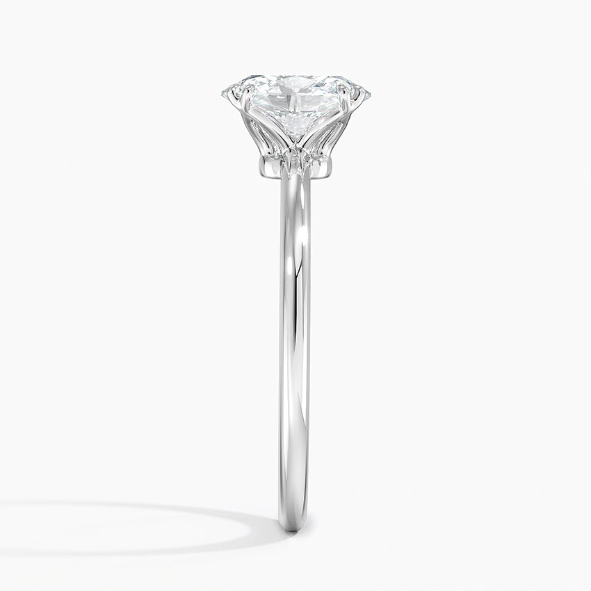 Aveline Solitaire Ring Platinum Oval Engagement Ring