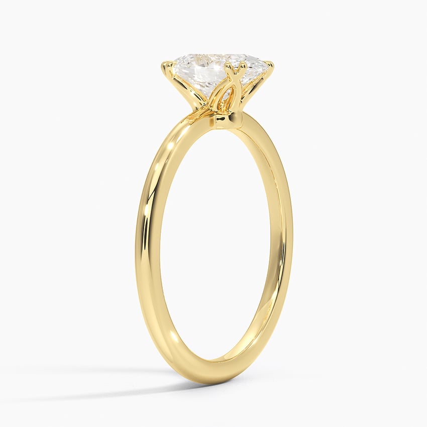 Aveline Solitaire Ring Yellow Gold 18k Oval Engagement Ring