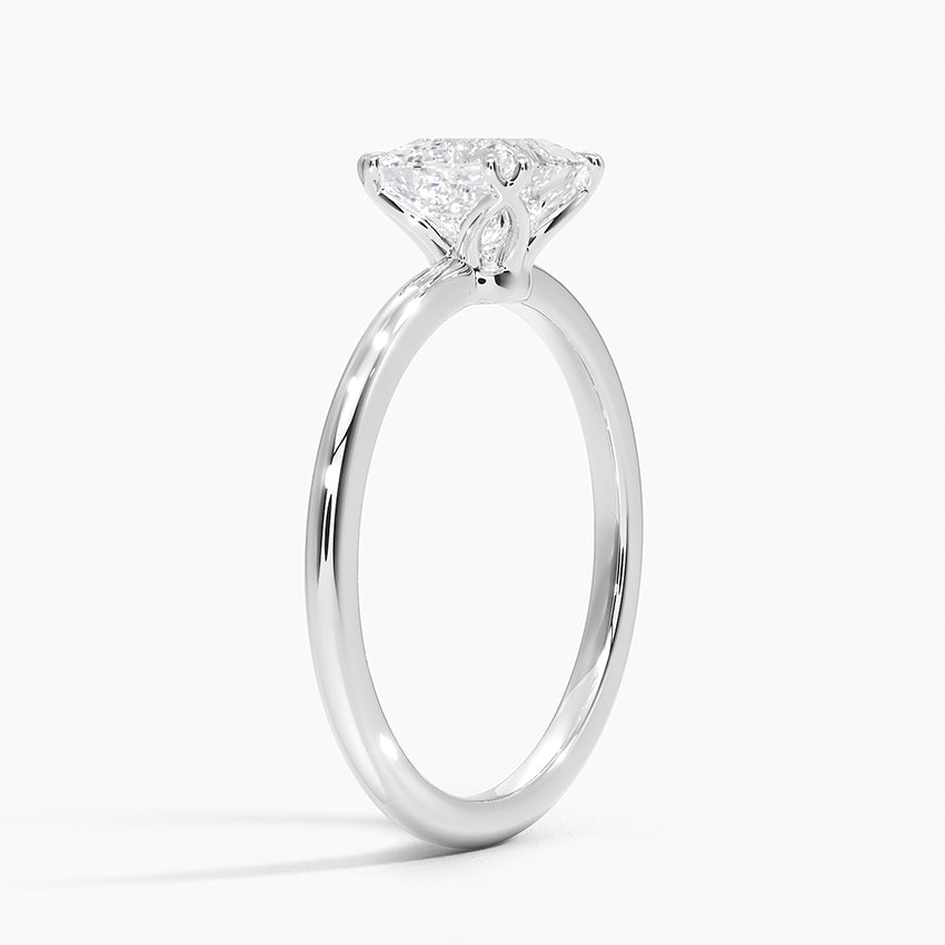 Aveline Solitaire Ring Platinum Princess Engagement Ring
