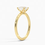 Aveline Solitaire Ring Yellow Gold 18k Princess Engagement Ring