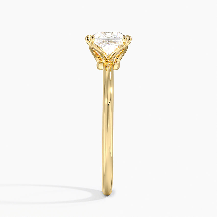 Aveline Solitaire Ring Yellow Gold 18k Princess Engagement Ring