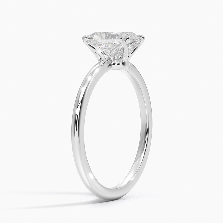 Aveline Solitaire Ring Platinum Radiant Engagement Ring