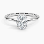 Aveline Solitaire Ring Platinum Oval Engagement Ring