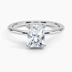 Aveline Solitaire Ring Platinum Radiant Engagement Ring