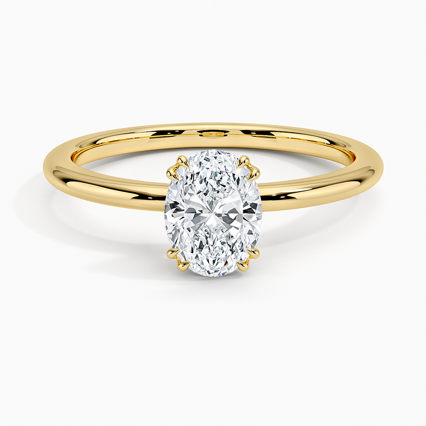 Aveline Solitaire Ring Yellow Gold 18k Oval Engagement Ring