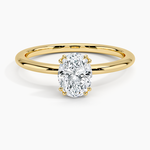 Aveline Solitaire Ring Yellow Gold 18k Oval Engagement Ring