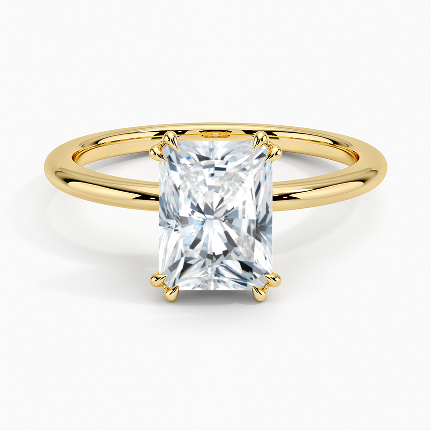 Aveline Solitaire Ring Yellow Gold 18k Radiant Engagement Ring