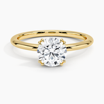 Aveline Solitaire Ring Yellow Gold 18k Round Engagement Ring