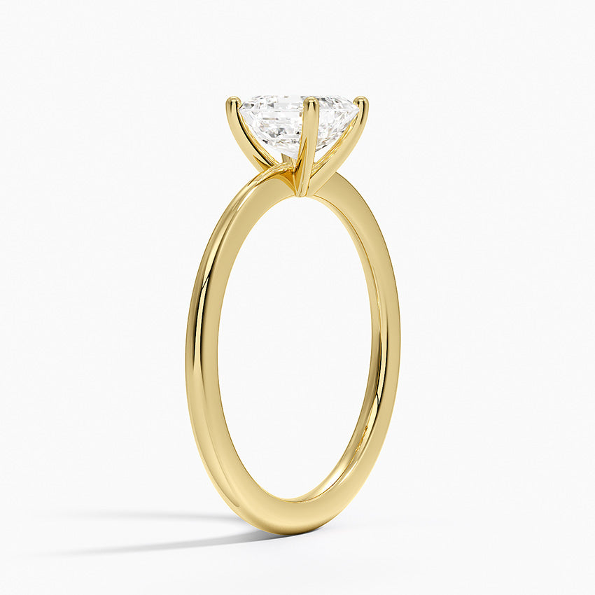 Aimee Solitaire Ring Yellow Gold 18k Asscher Engagement Ring