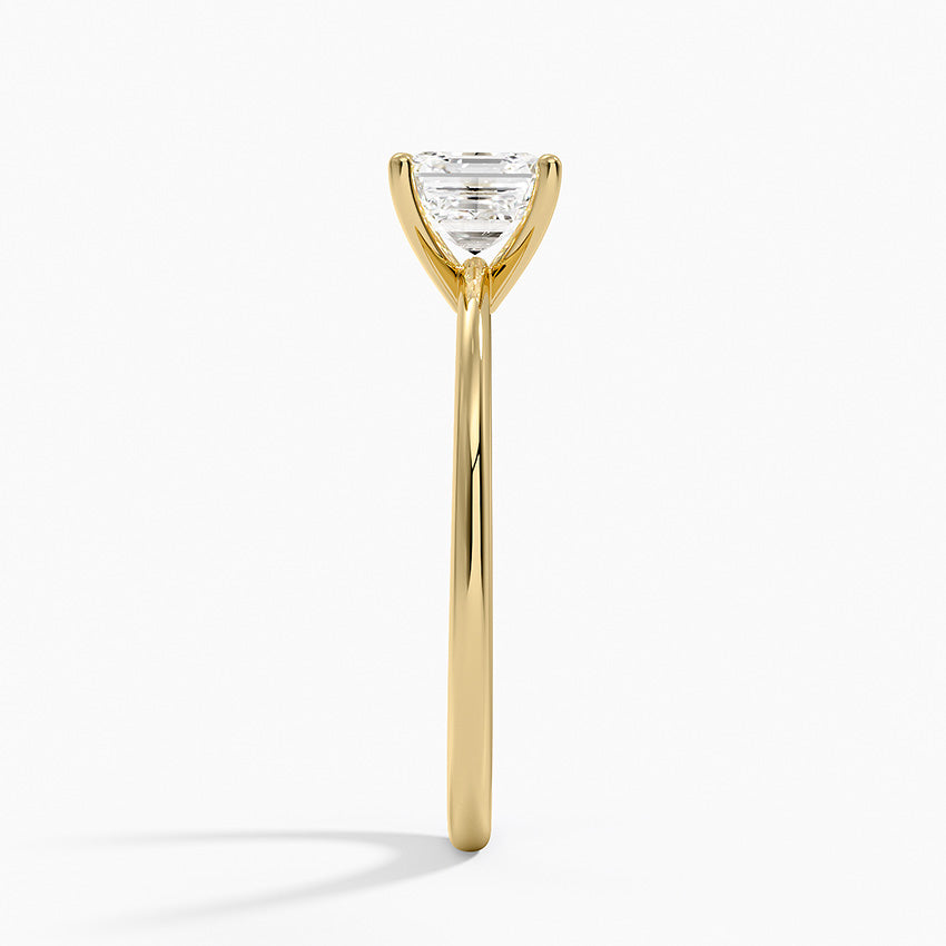 Aimee Solitaire Ring Yellow Gold 18k Asscher Engagement Ring