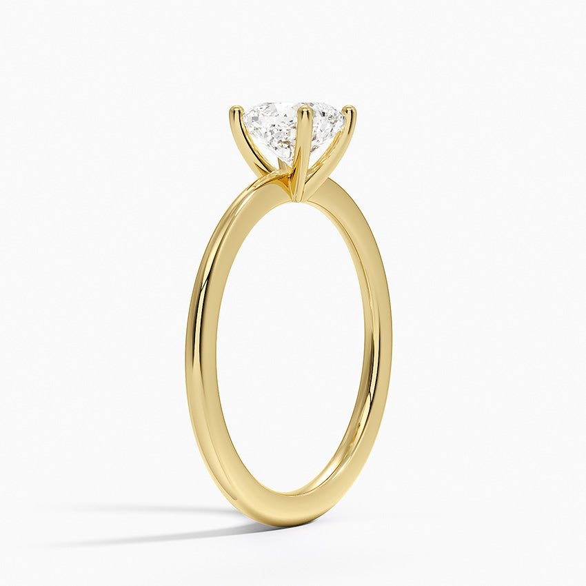 Aimee Solitaire Ring Yellow Gold 18k Cushion Engagement Ring