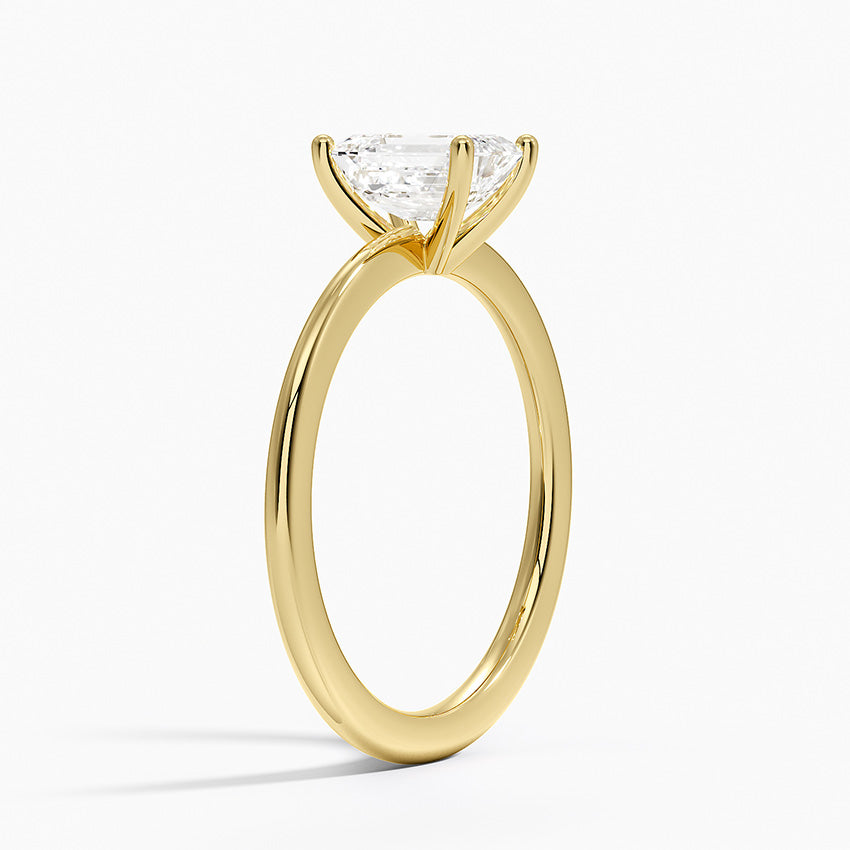Aimee Solitaire Ring Yellow Gold 18k Emerald Engagement Ring