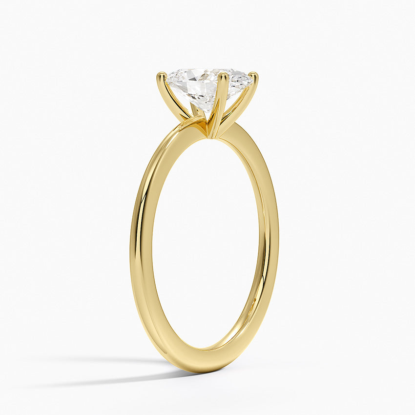 Aimee Solitaire Ring Yellow Gold 18k Oval Engagement Ring