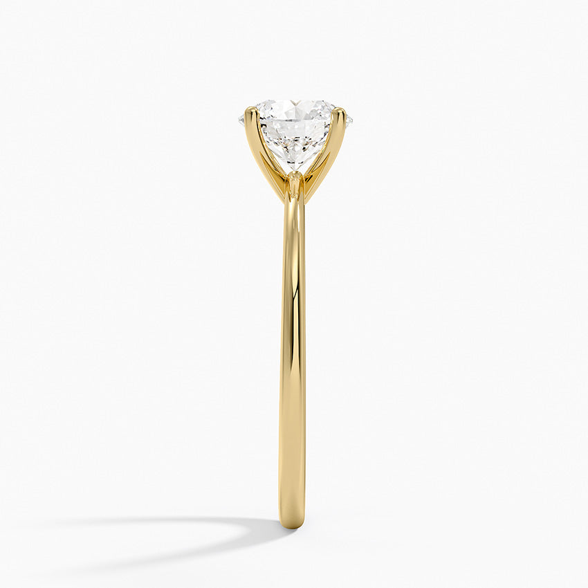 Aimee Solitaire Ring Yellow Gold 18k Round Engagement Ring