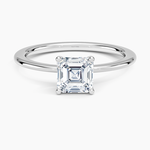 Aimee Solitaire Ring Platinum Asscher Engagement Ring