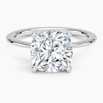 Aimee Solitaire Ring Platinum Cushion Engagement Ring