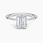 Aimee Solitaire Ring Platinum Emerald Engagement Ring