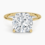 Aimee Solitaire Ring Yellow Gold 18k Cushion Engagement Ring