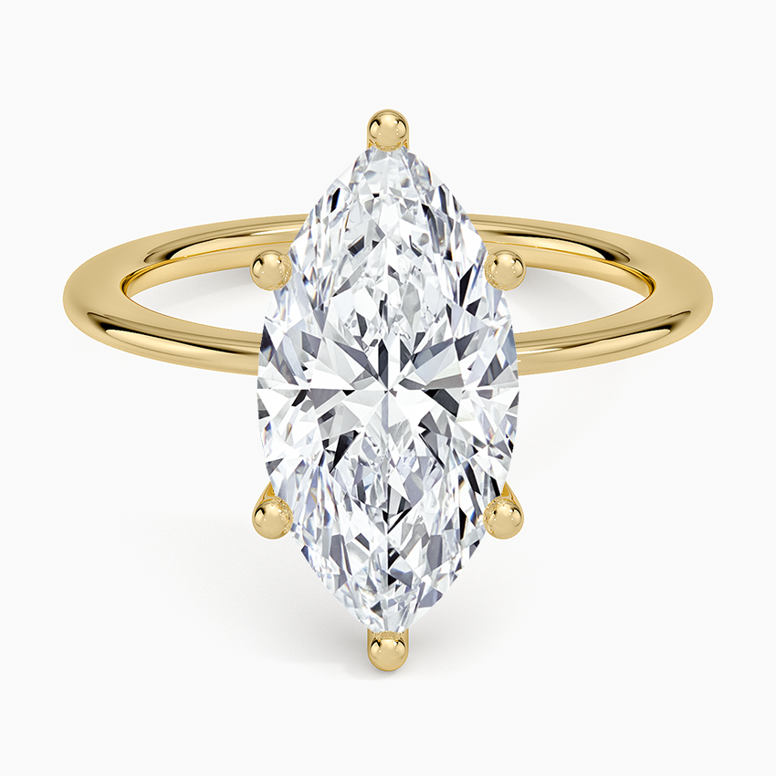 Aimee Solitaire Ring Yellow Gold 18k Marquise Engagement Ring