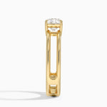 Aimee Open Double Band Solitaire Ring Yellow Gold 18k Cushion Engagement Ring