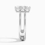 Aimee Open Double Band Solitaire Ring Platinum Marquise Engagement Ring
