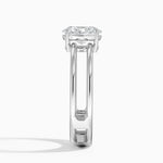 Aimee Open Double Band Solitaire Ring Platinum Oval Engagement Ring