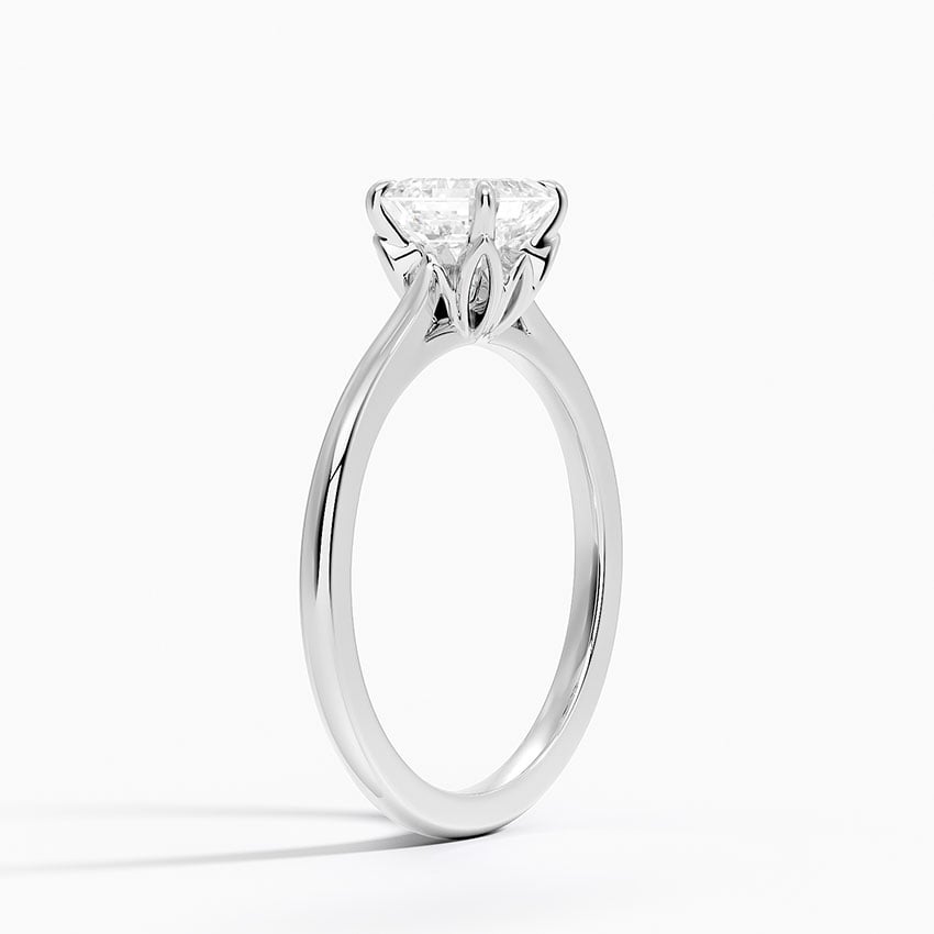 Petal 1.5mm Solitaire Ring Platinum Asscher Engagement Ring