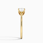 Petal 1.5mm Solitaire Ring Yellow Gold 18k Asscher Engagement Ring