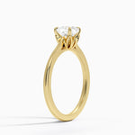 Petal 1.5mm Solitaire Ring Yellow Gold 18k Cushion Engagement Ring