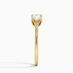 Petal 1.5mm Solitaire Ring Yellow Gold 18k Cushion Engagement Ring