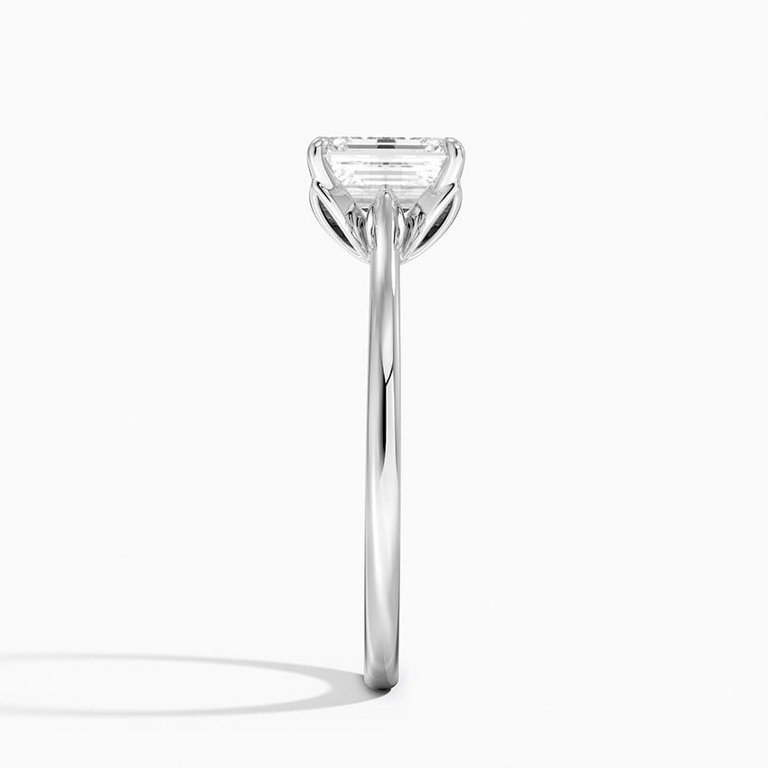 Petal 1.5mm Solitaire Ring Platinum Emerald Engagement Ring