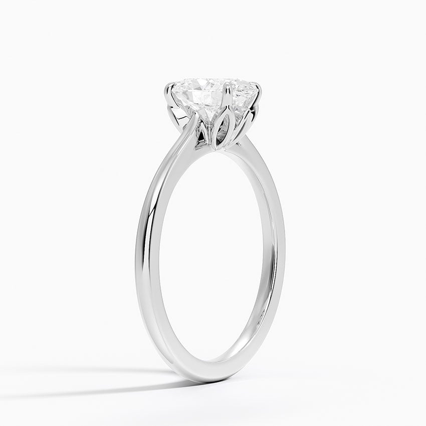 Petal 1.5mm Solitaire Ring Platinum Oval Engagement Ring