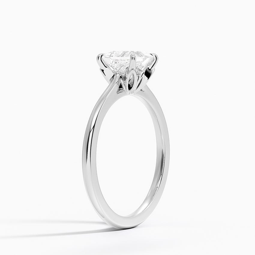 Petal 1.5mm Solitaire Ring Platinum Princess Engagement Ring