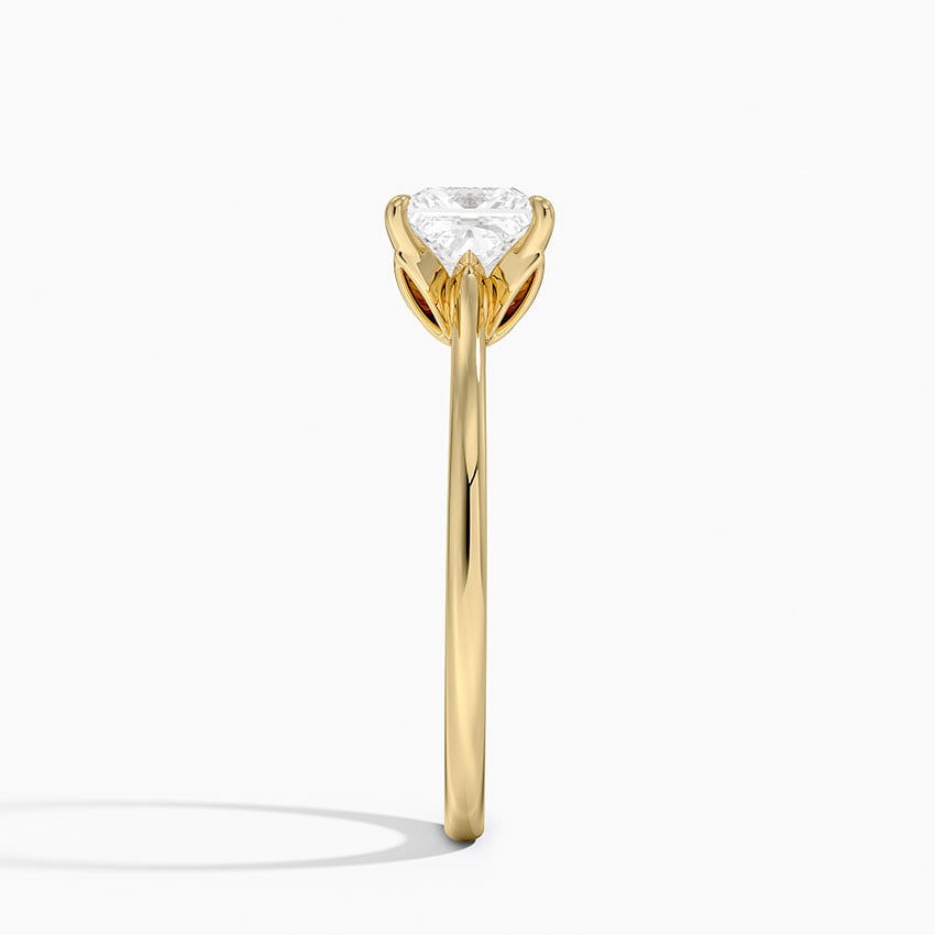 Petal 1.5mm Solitaire Ring Yellow Gold 18k Princess Engagement Ring
