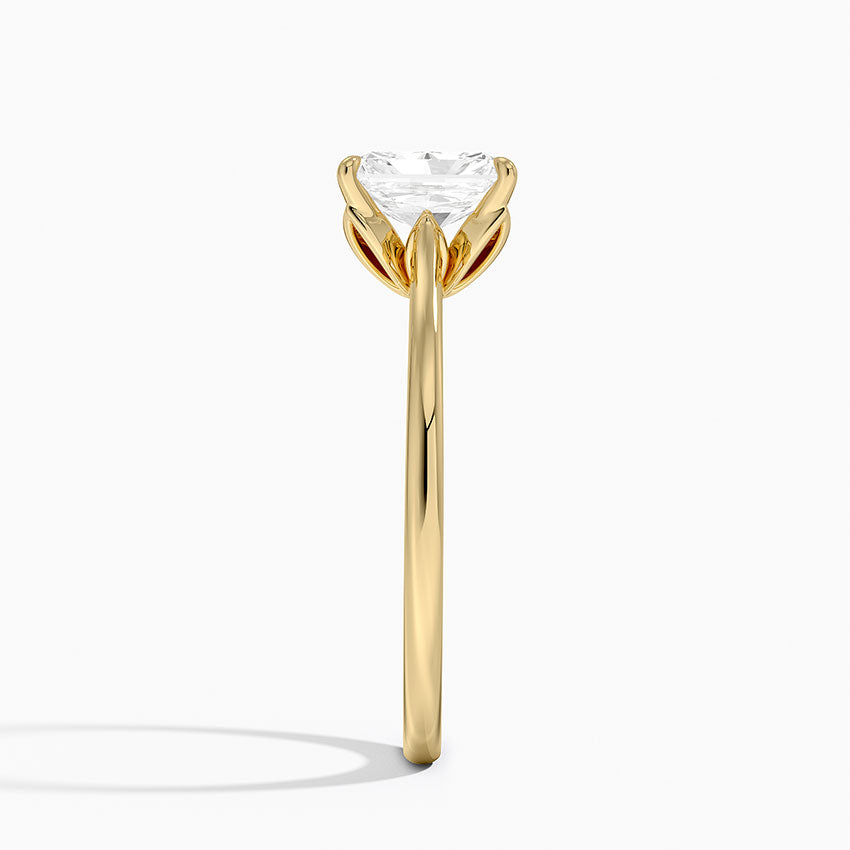 Petal 1.5mm Solitaire Ring Yellow Gold 18k Radiant Engagement Ring