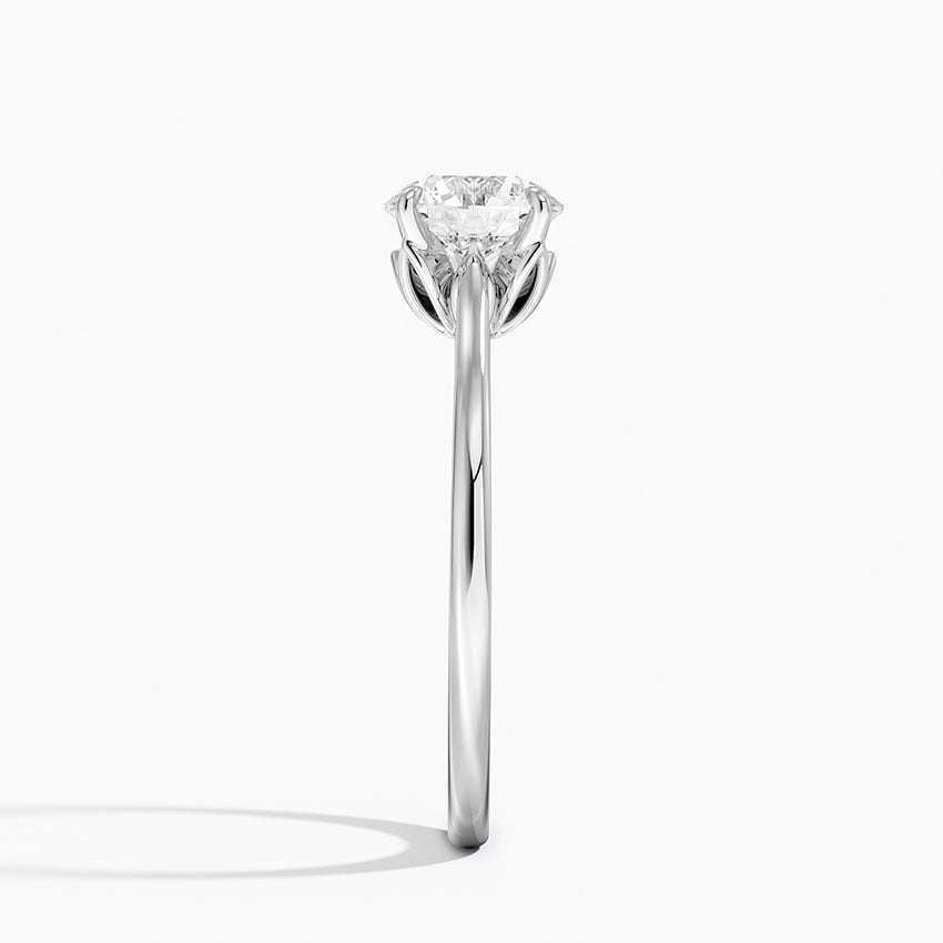 Petal 1.5mm Solitaire Ring Platinum Round Engagement Ring