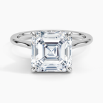 Petal 1.5mm Solitaire Ring Platinum Asscher Engagement Ring
