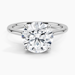 Petal 1.5mm Solitaire Ring Platinum Round Engagement Ring